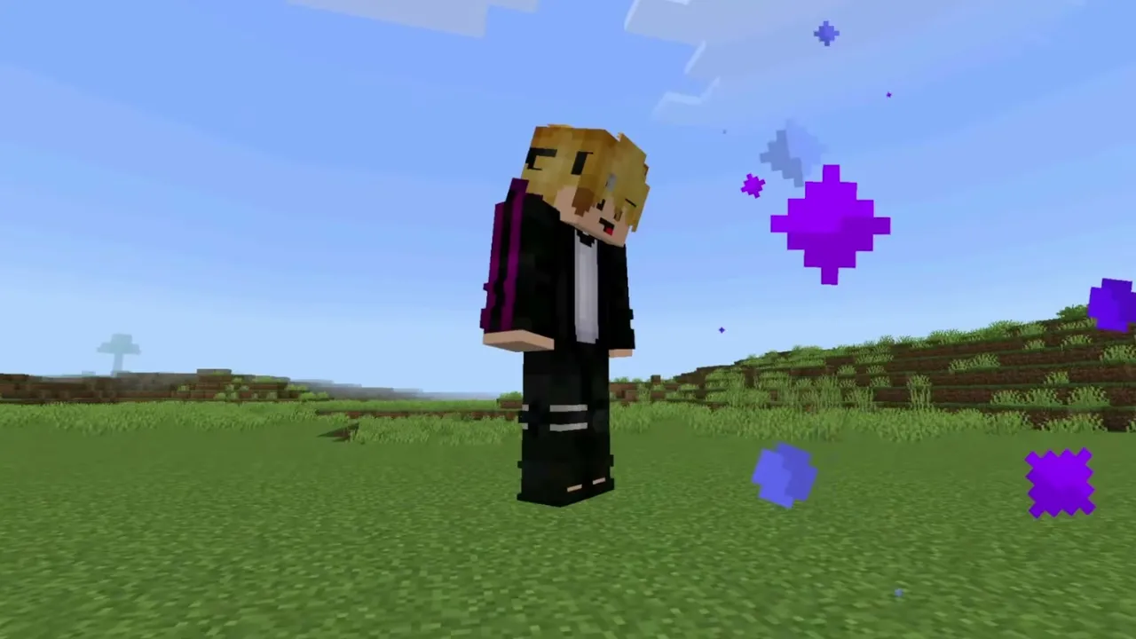 Rising Star Addon: Player with purple particles floating
