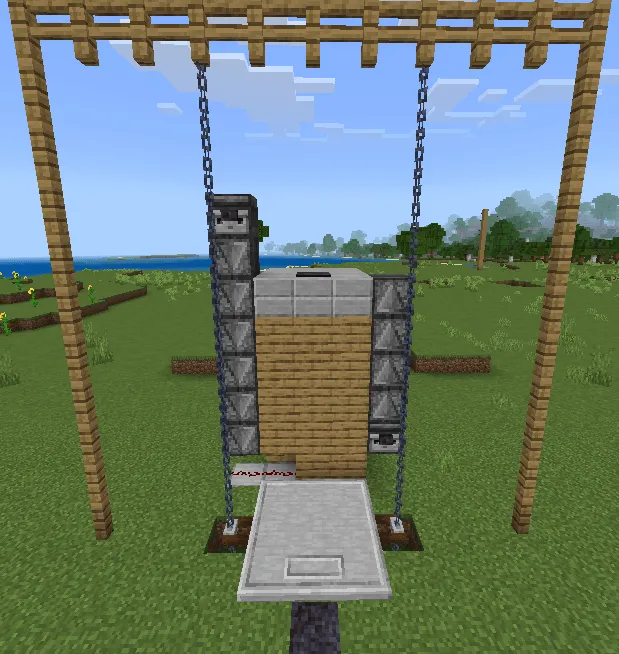 Roll and Stamina addon: Swing with chains and wooden frame