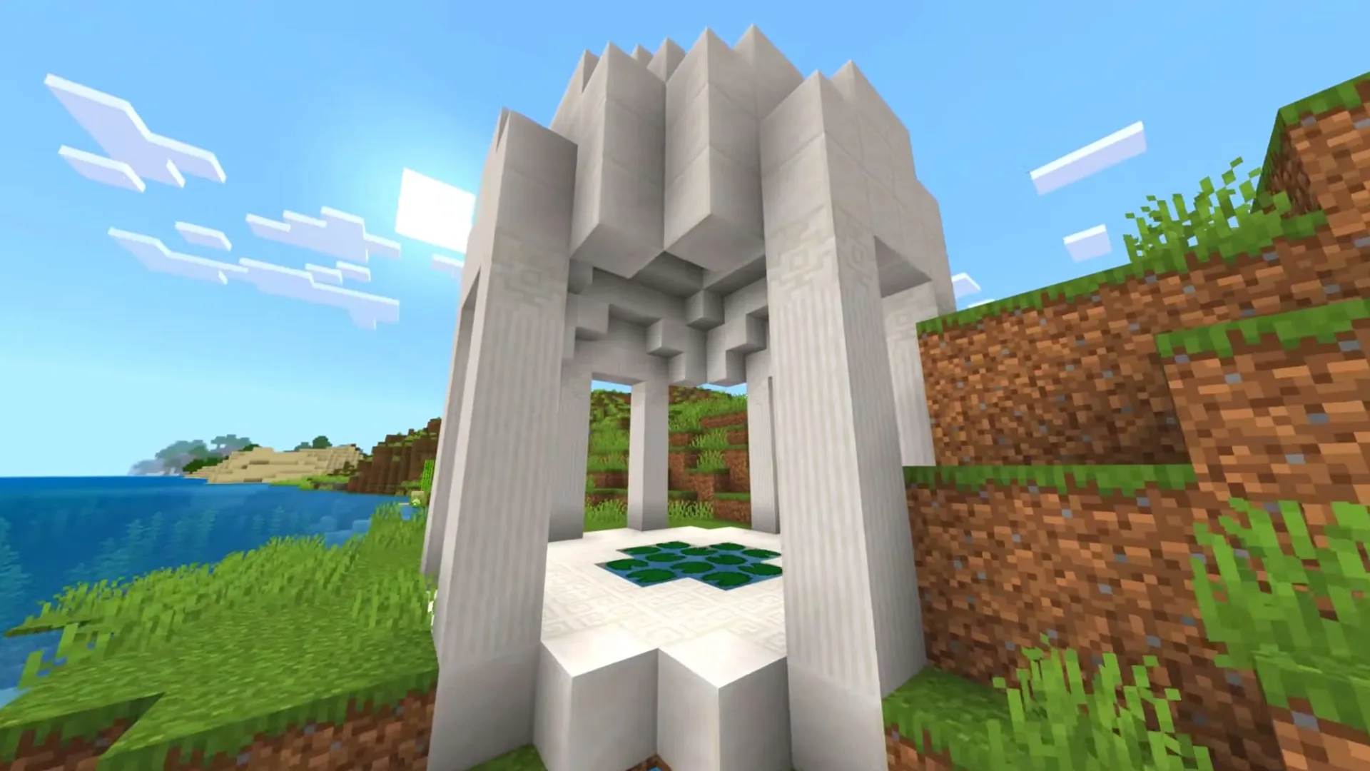 Ruins addon: White stone ruin by ocean