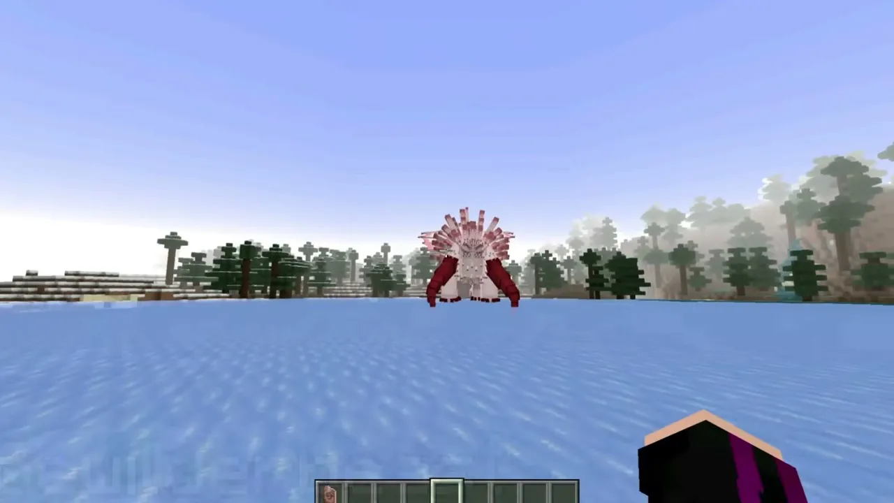 Secrets of Berk Addon: Dragon in snowy landscape