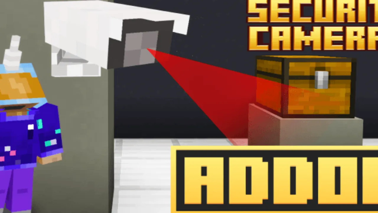 Security Cameras addon for Minecraft PE: Security camera watching chest