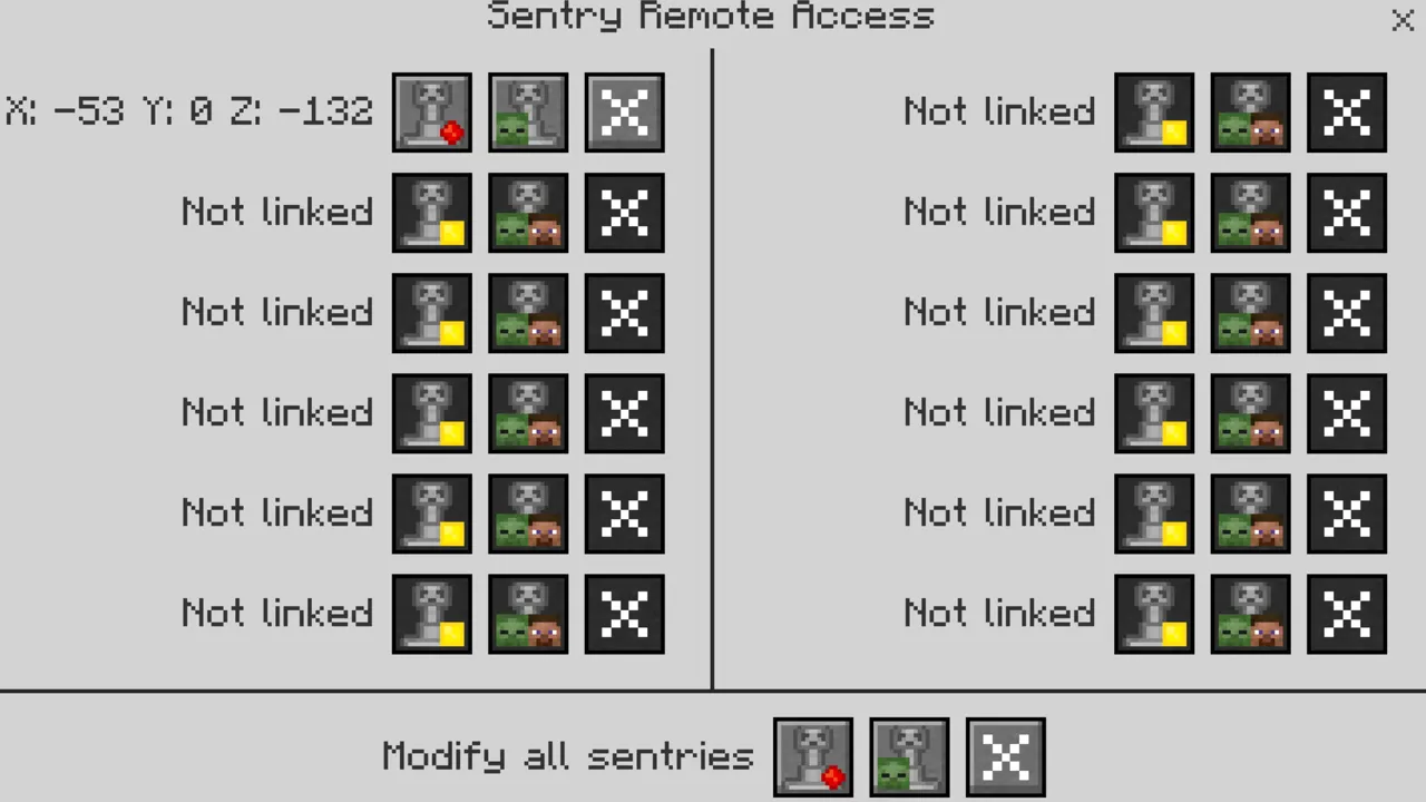 SecurityCraft addon: Sentry Remote Access