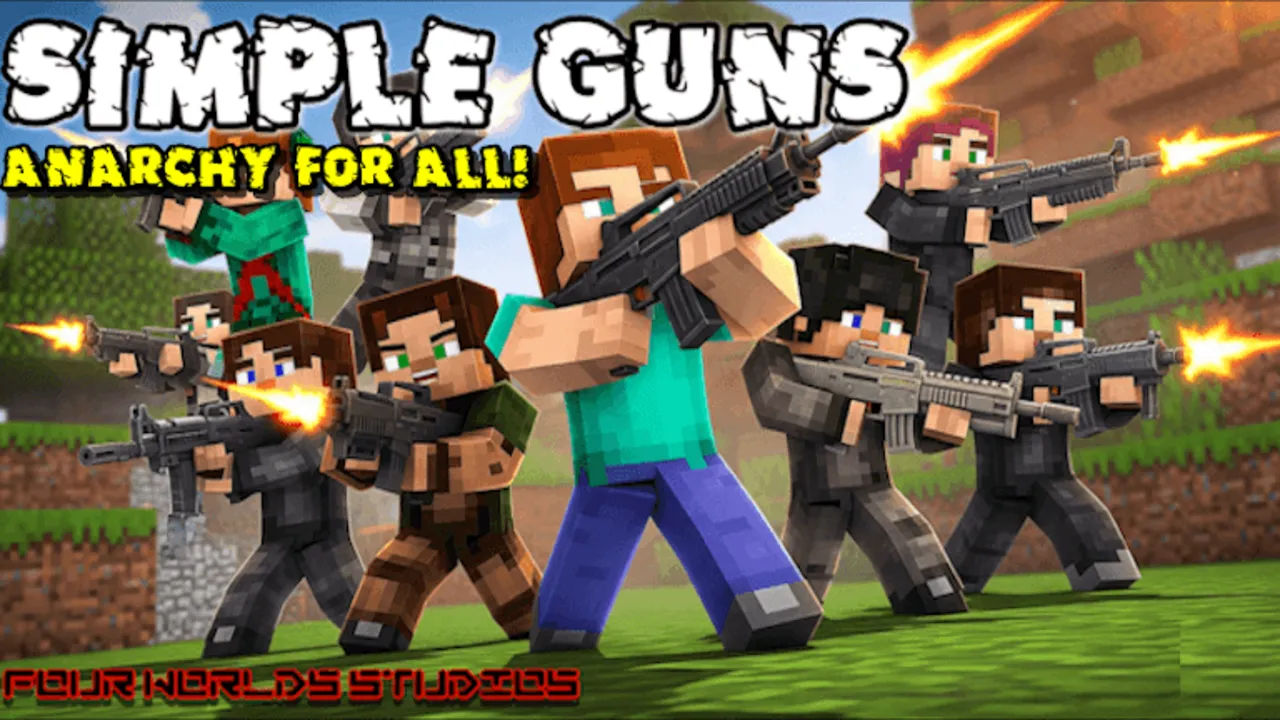 Simple Guns by Four addon for Minecraft PE: screenshot 1