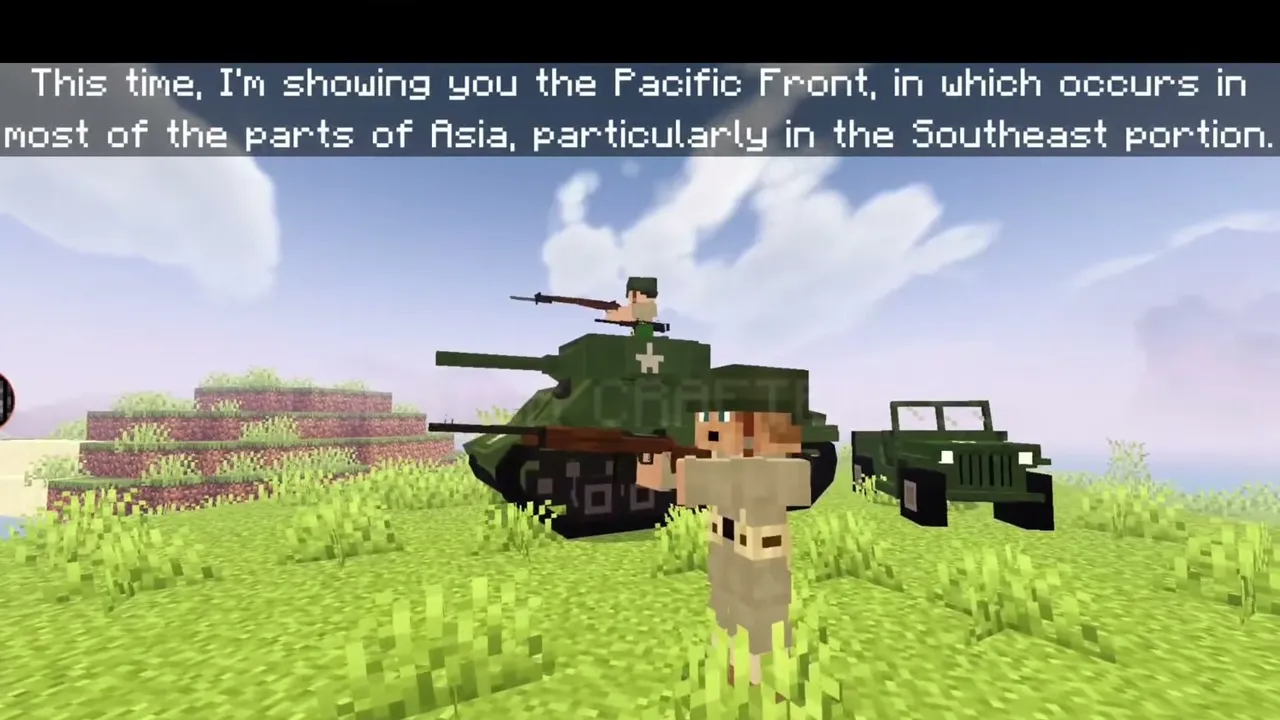 SpaghettiJet's Pacific Front WW2 Addon: American soldier with tank and jeep