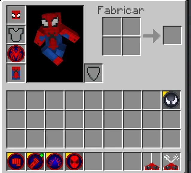 Spider-Man Project addon: Crafting recipe for Spider-Man suit