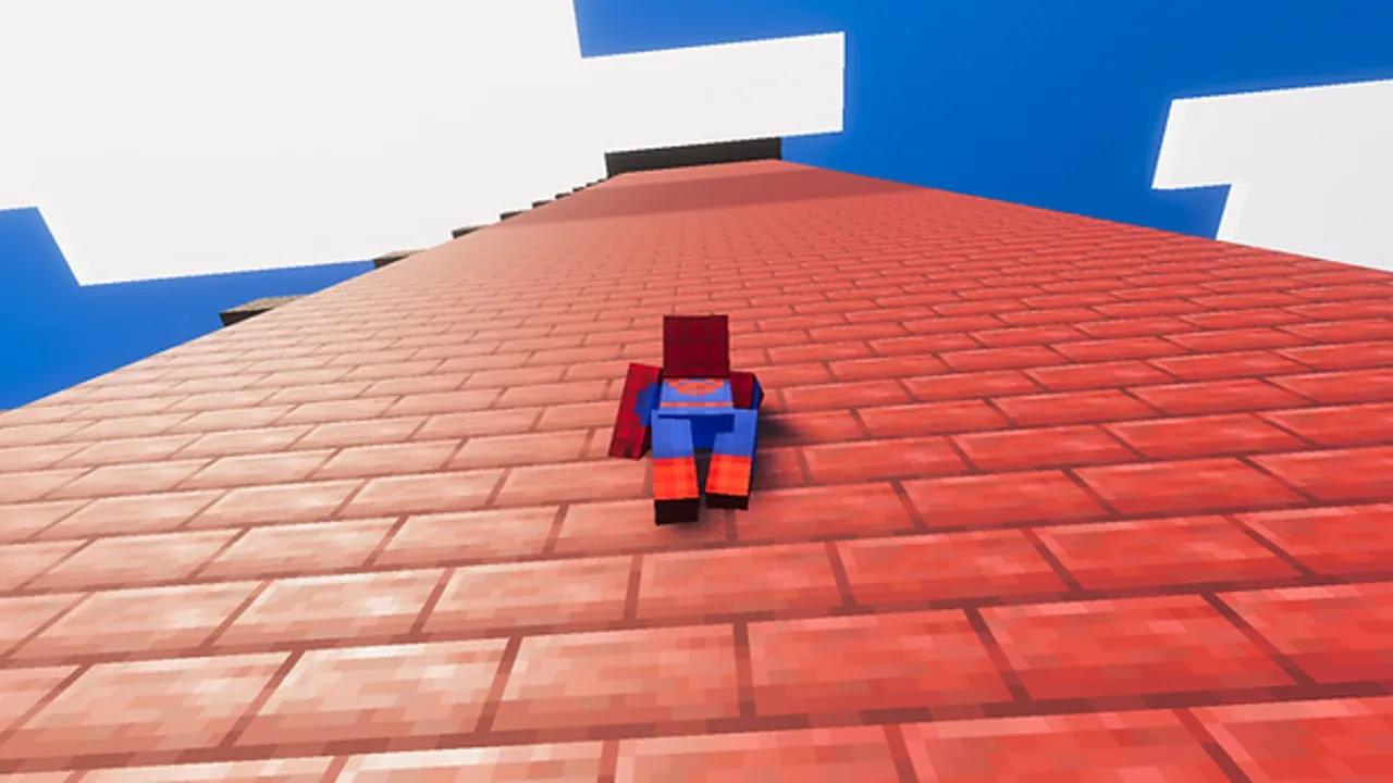 Spider-Man Project addon: Spider-Man on a red brick roof