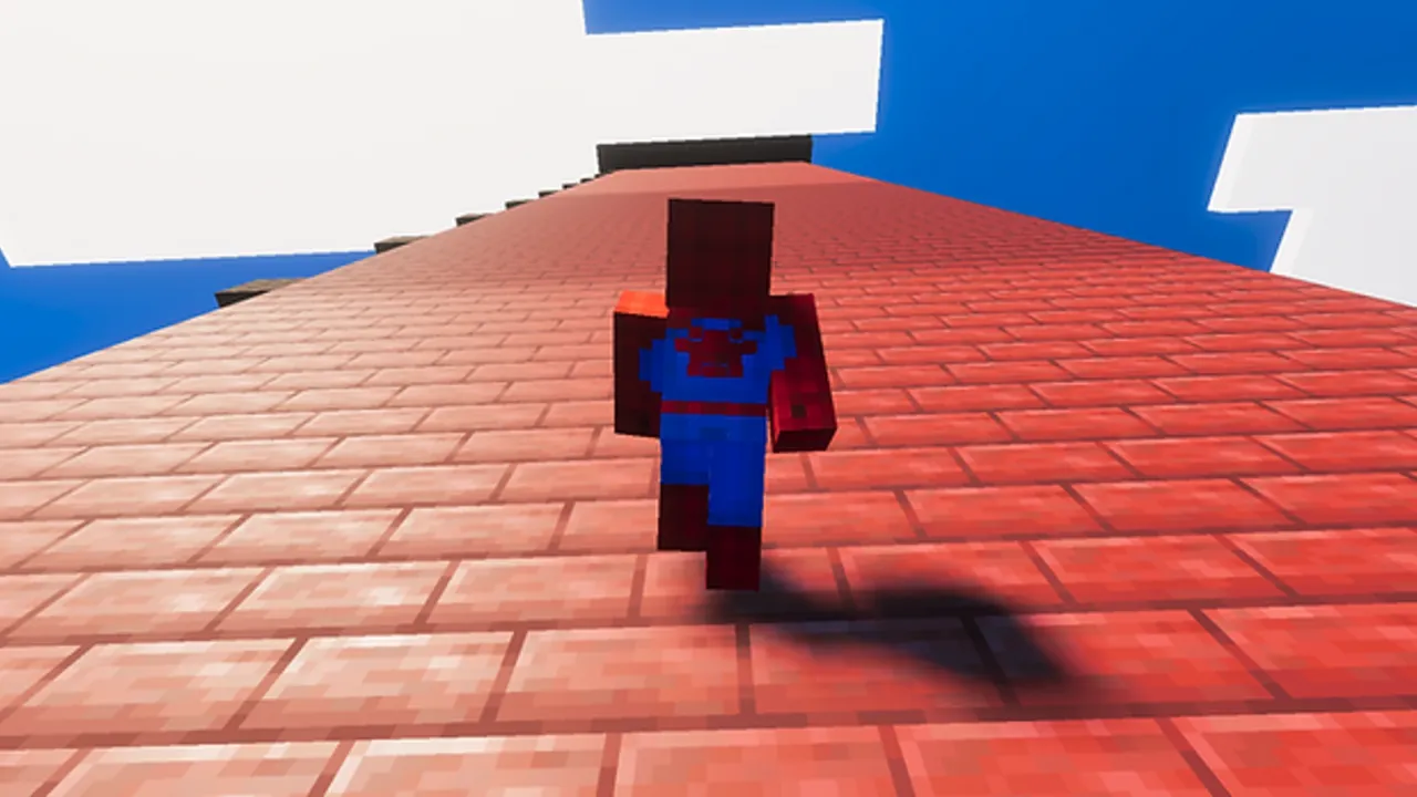 Spider-Man Project addon: Spider-Man on a red roof