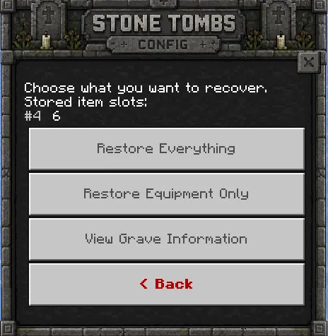 StoneTombs addon: View Grave Information