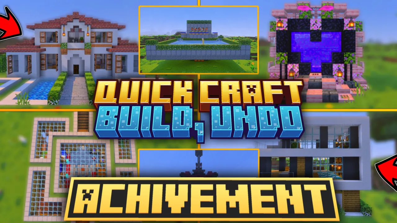 Structures In Just One Click addon for Minecraft PE: cover art