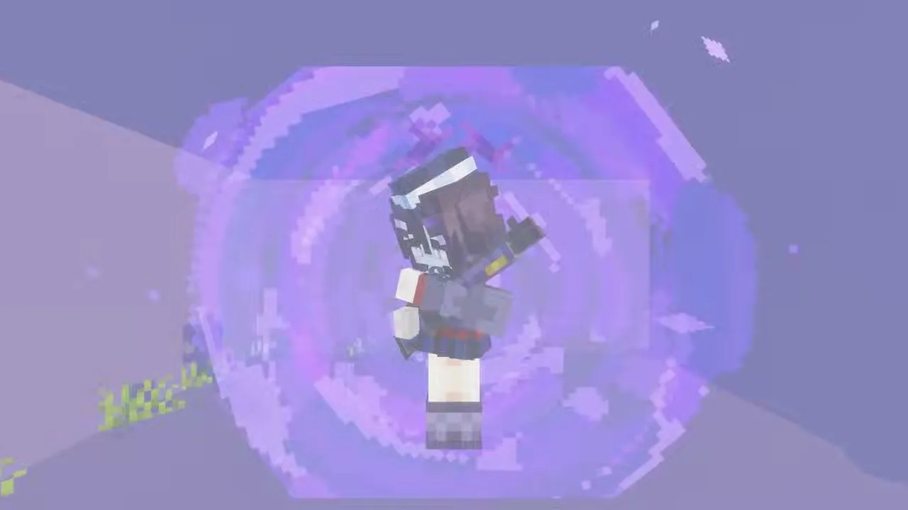 Students Archive Addon: Player in purple swirling effect