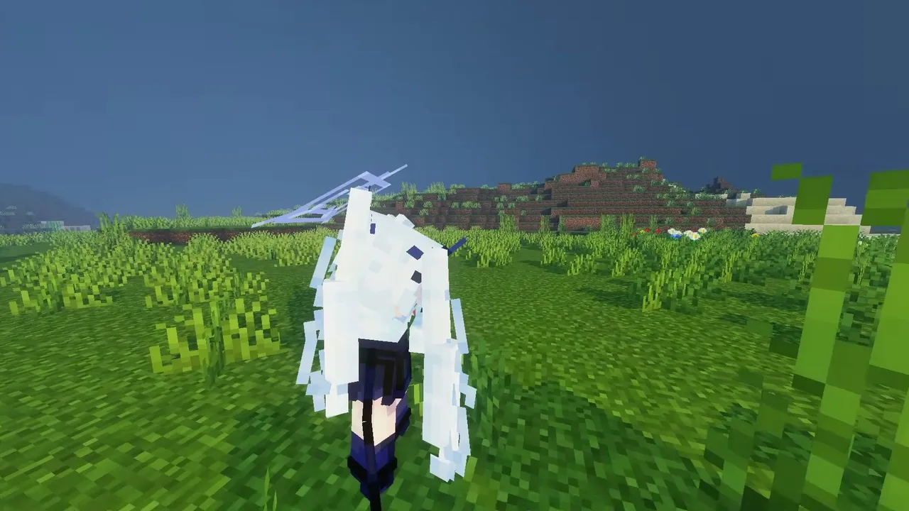 Students Archive Addon: White-haired character in grassy field