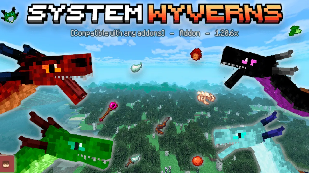 System Wyverns addon for Minecraft PE: cover art