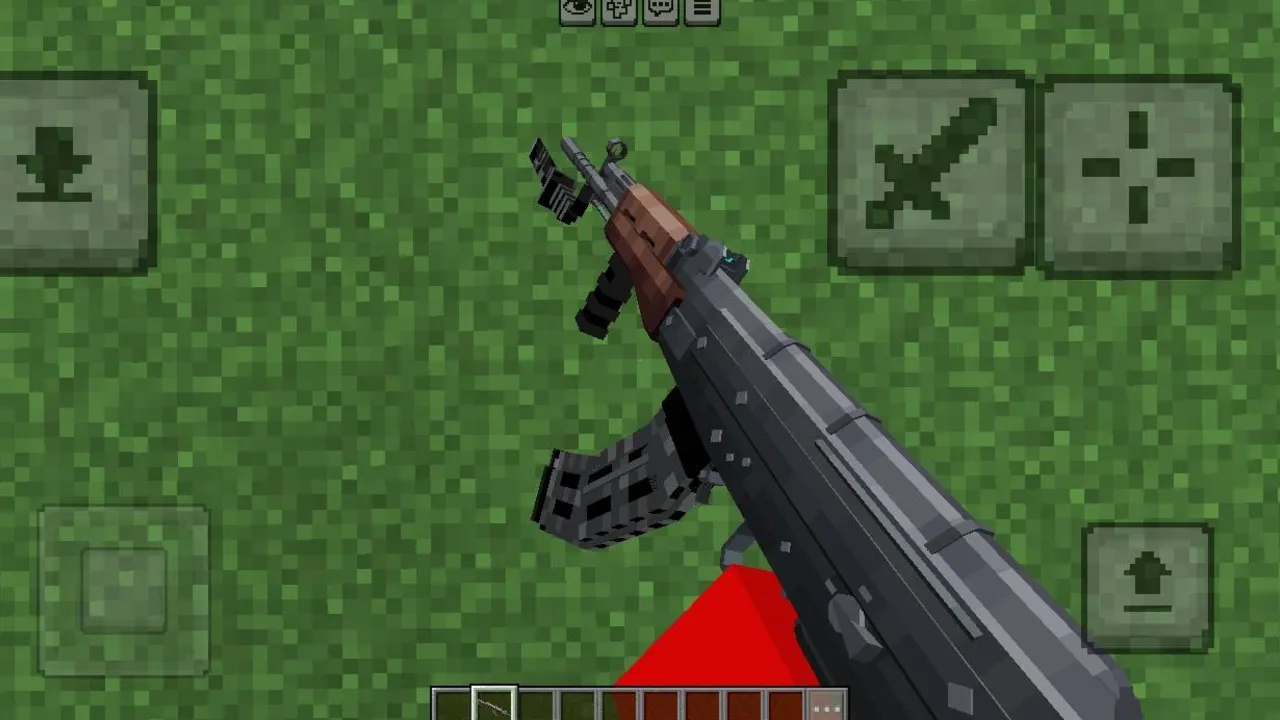 TACZ mod TRANSLATED EDITION + skin pack addon: AKM held by player