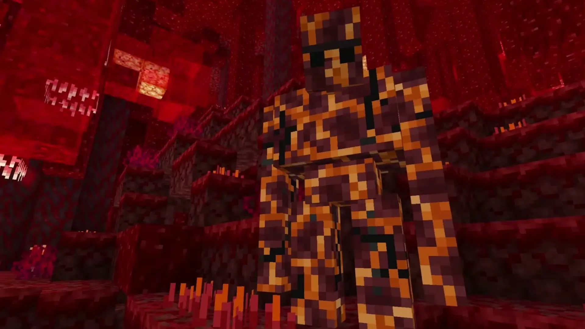 Tempered in Flame addon for Minecraft PE: Huge boss in lava-filled cave