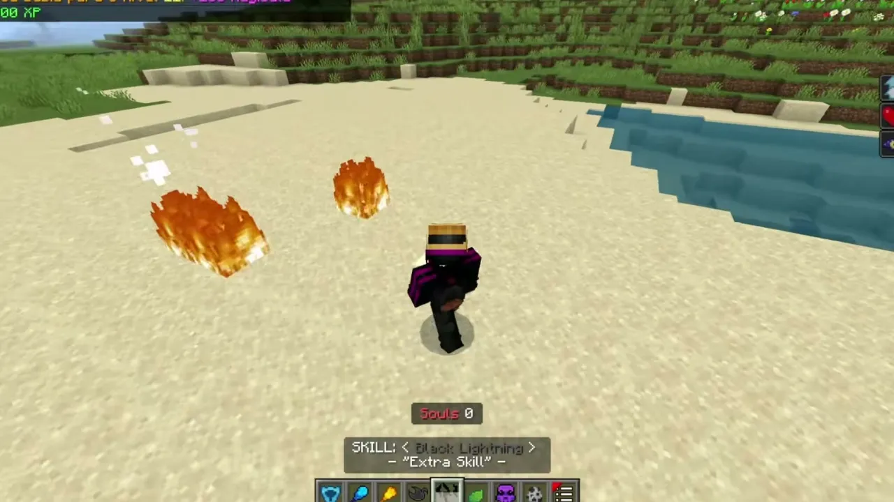 Tensura No Mine Addon: Player casting black lightning skill
