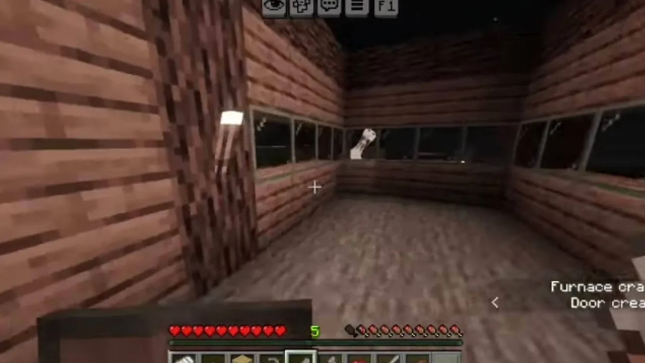 The Boy In The Bath addon: Wooden room with windows and furnace