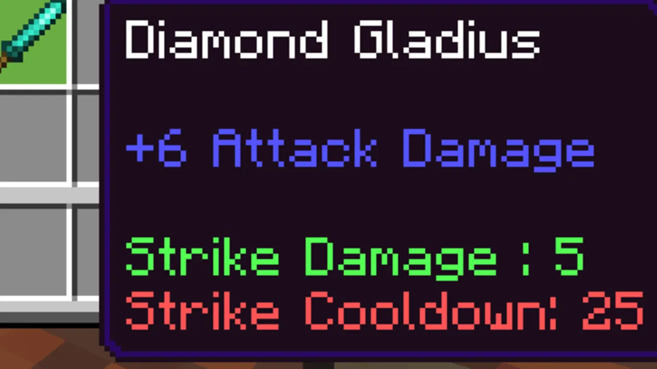 True Weapons addon: Diamond Gladius item stats