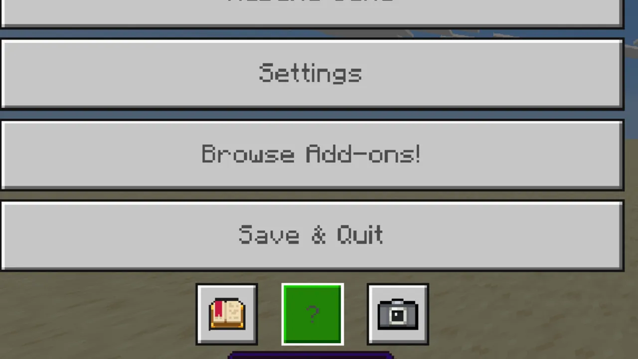UtilityCraft addon: Game menu with options and icons