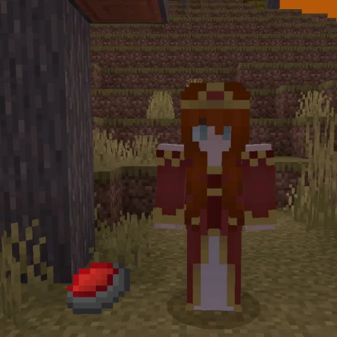 Vampire Craft addon: Vampire character standing in grassy area