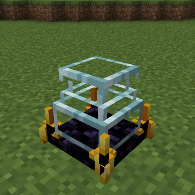 Vampire Craft addon: Vampire crafting station with glass and gold blocks