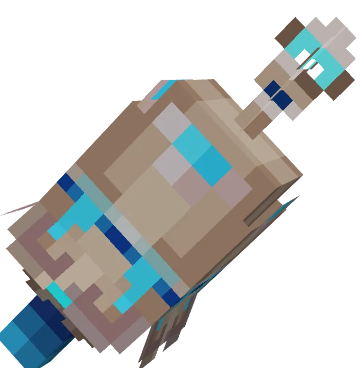 Wanderer Addon for Minecraft PE: Brown hat with blue accents