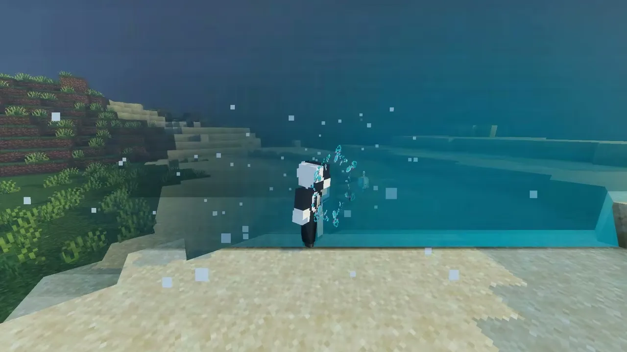 Wanderer Addon: Player in water near shore