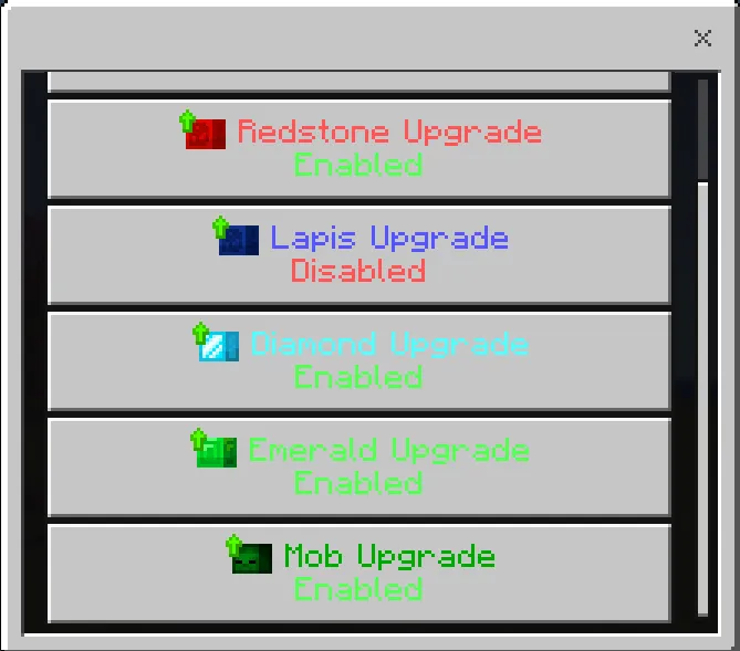 Wan's X-Ray Goggles Add-On: Upgrade settings menu with enabled options