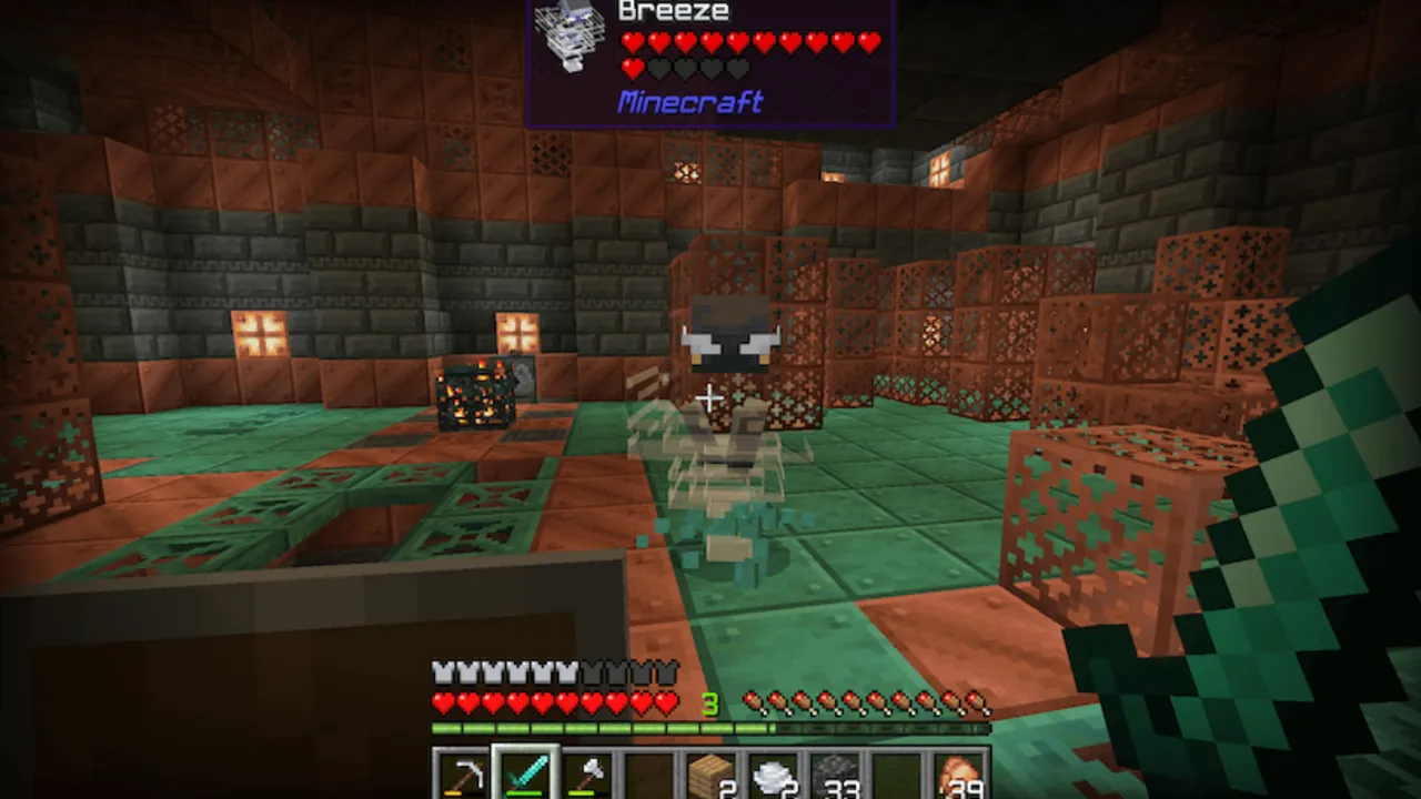 What Am I Looking At addon: Player facing skeleton in stone room