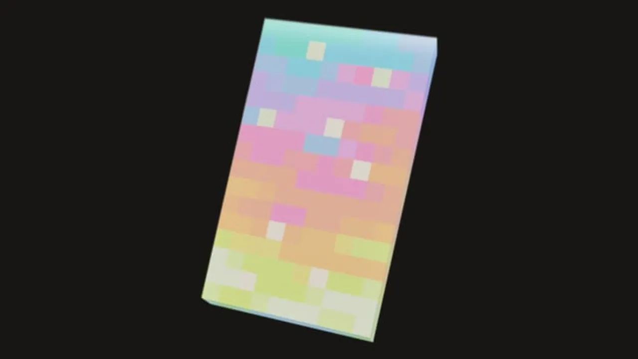 The Aurora Cape, a pastel rainbow cape for Minecraft