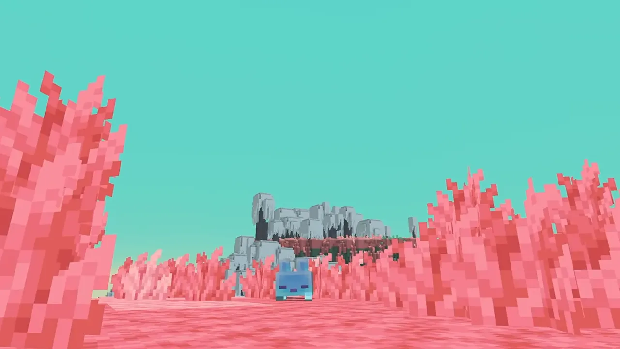 The Sift dimension with pink plants and the Blub