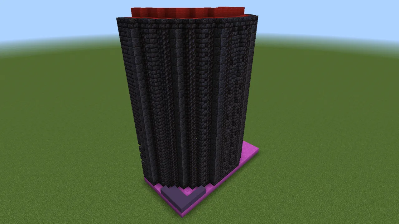 Basalt Otherside Tower, fantasy tower, seen from the front right