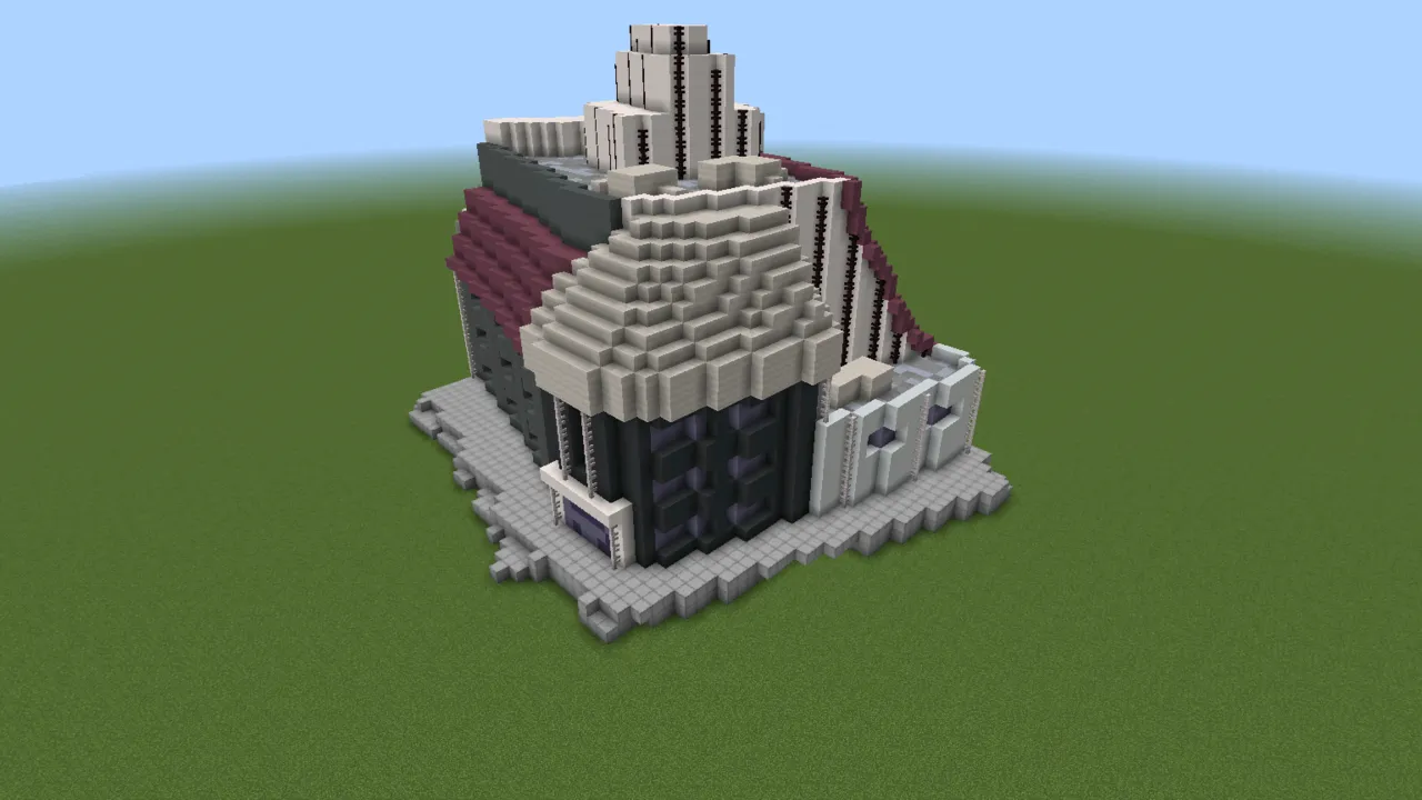 City Residence Pack, modern houses, seen from the back right