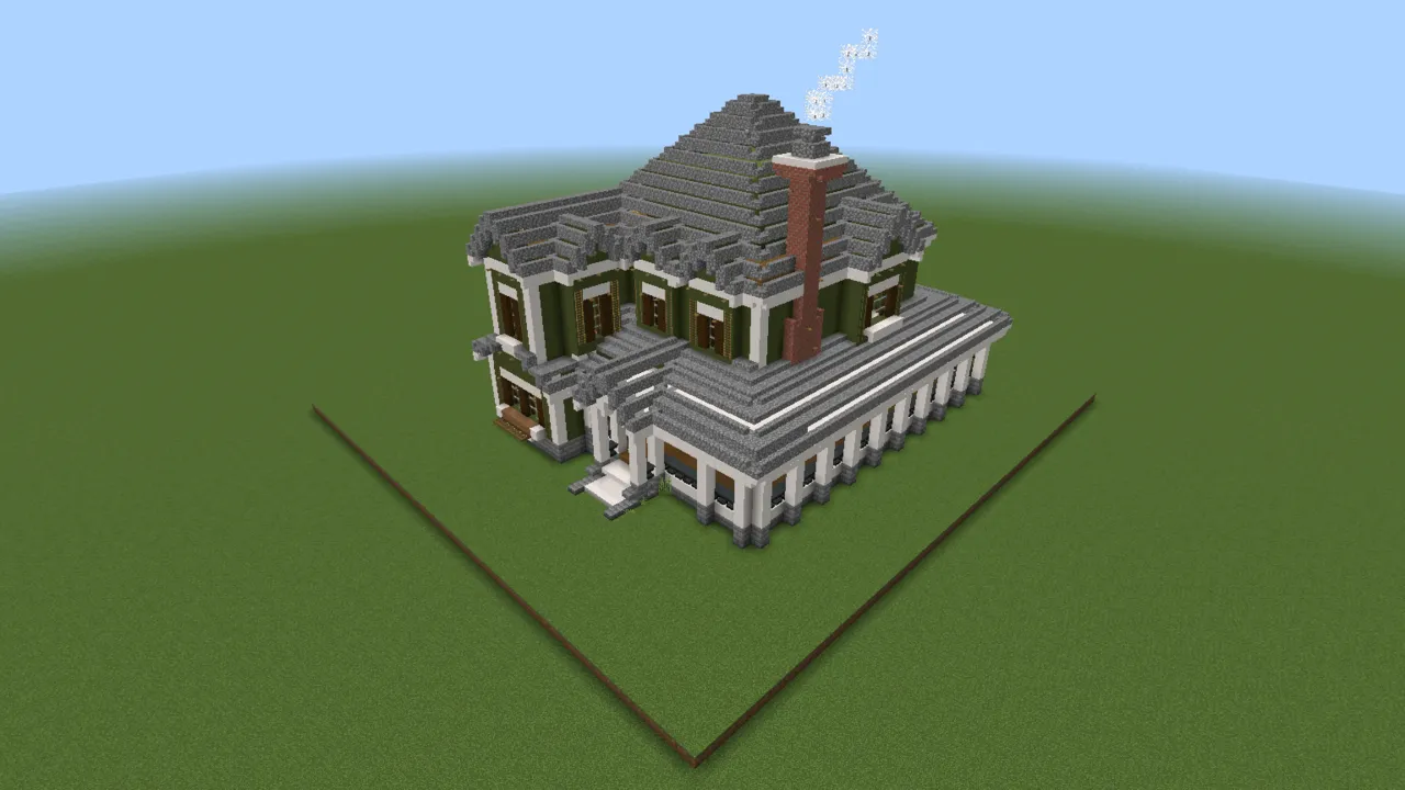 Classic Rural Estate, mansion build, seen from the front left