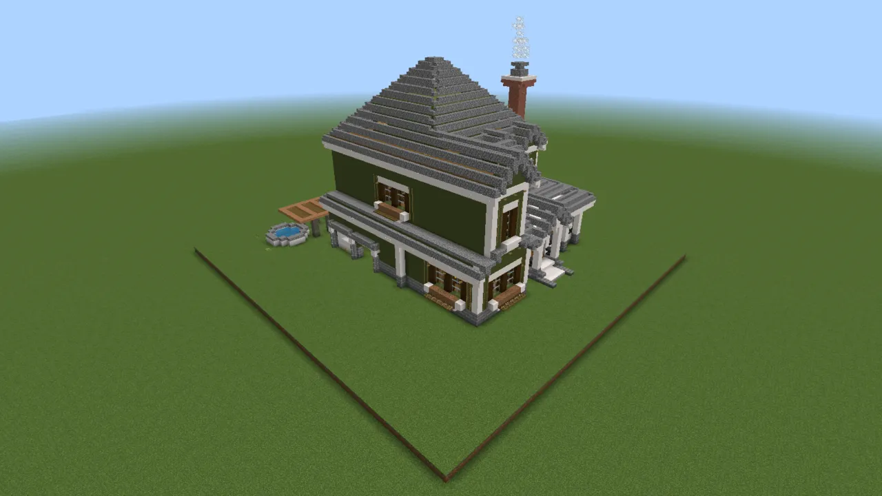 Classic Rural Estate, mansion build, seen from the front right