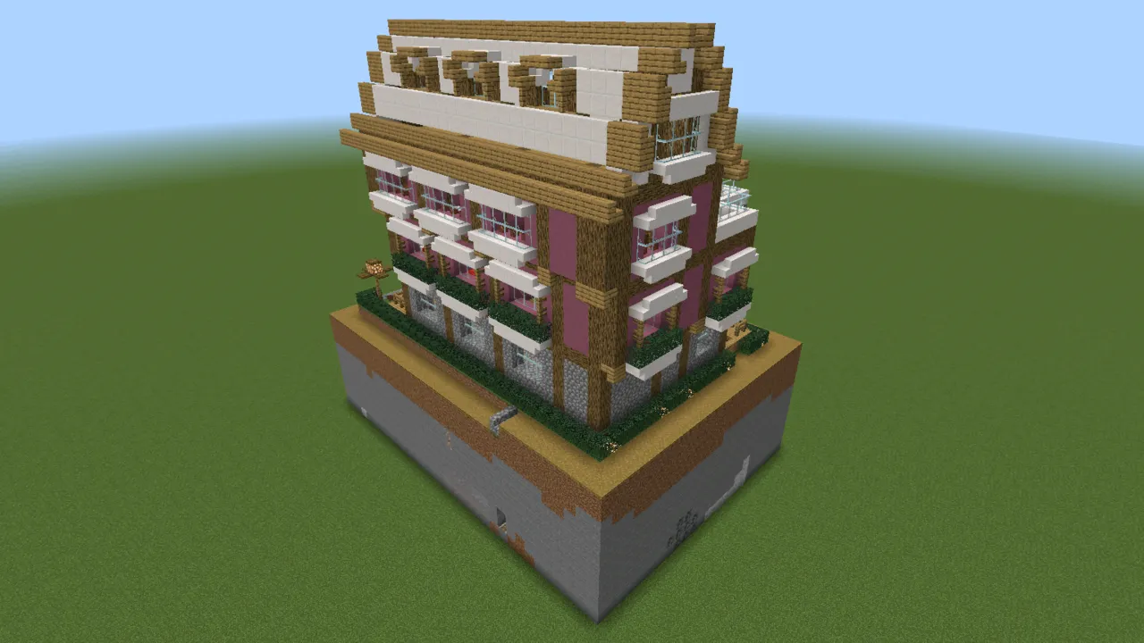Comfy Home with Cellar, suburban house, seen from the front left