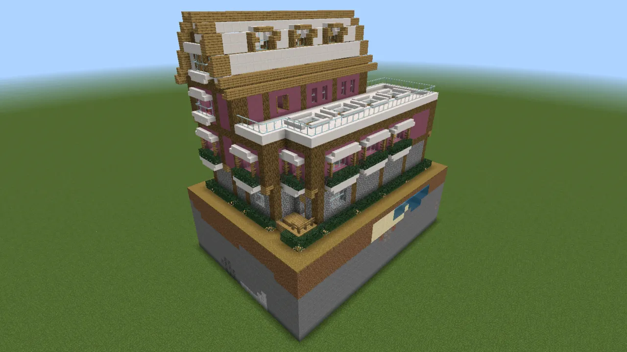 Comfy Home with Cellar, suburban house, seen from the back left