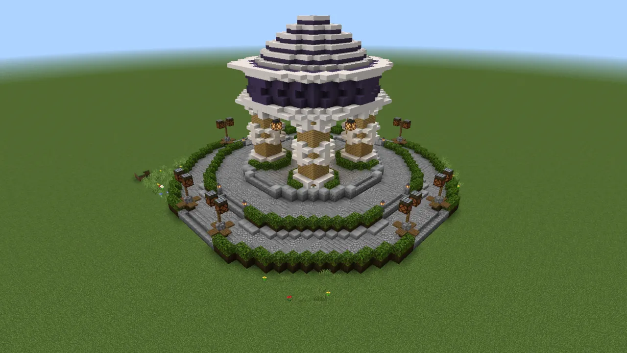 Compact Lobby Hub, spawn point, seen from the front left