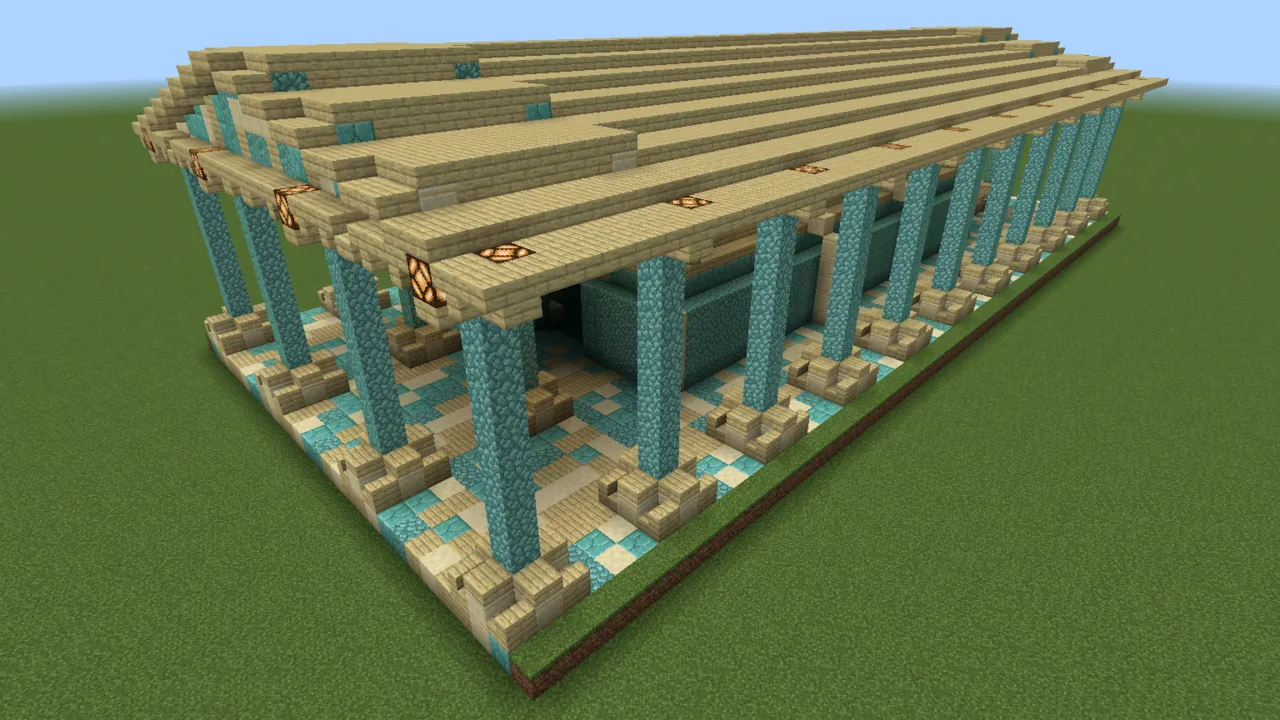 Desert Stone Grecian Ruin, ancient temple, seen from the front left