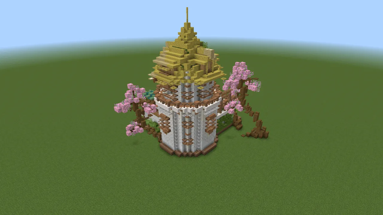 Japanese Tea House, asian tea house, seen from the back right