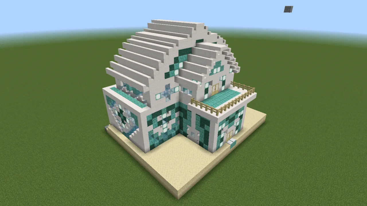 Luxury Estate Residence, modern mansion, seen from the front right