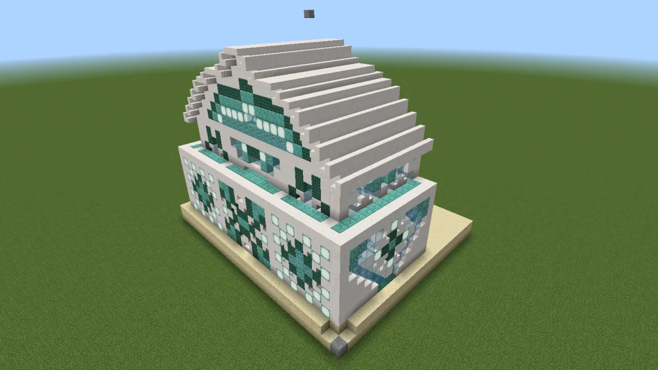 Luxury Estate Residence, modern mansion, seen from the back right