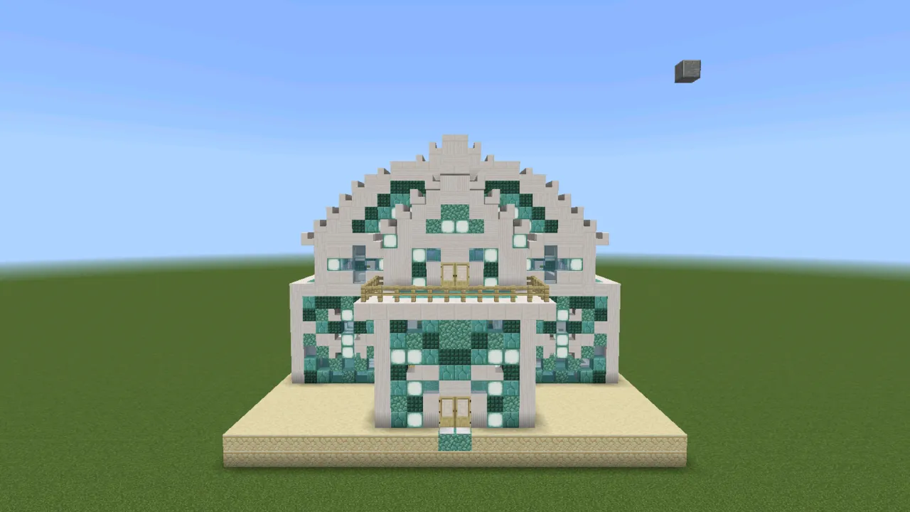 Luxury Estate Residence, modern mansion, at eye level from the front