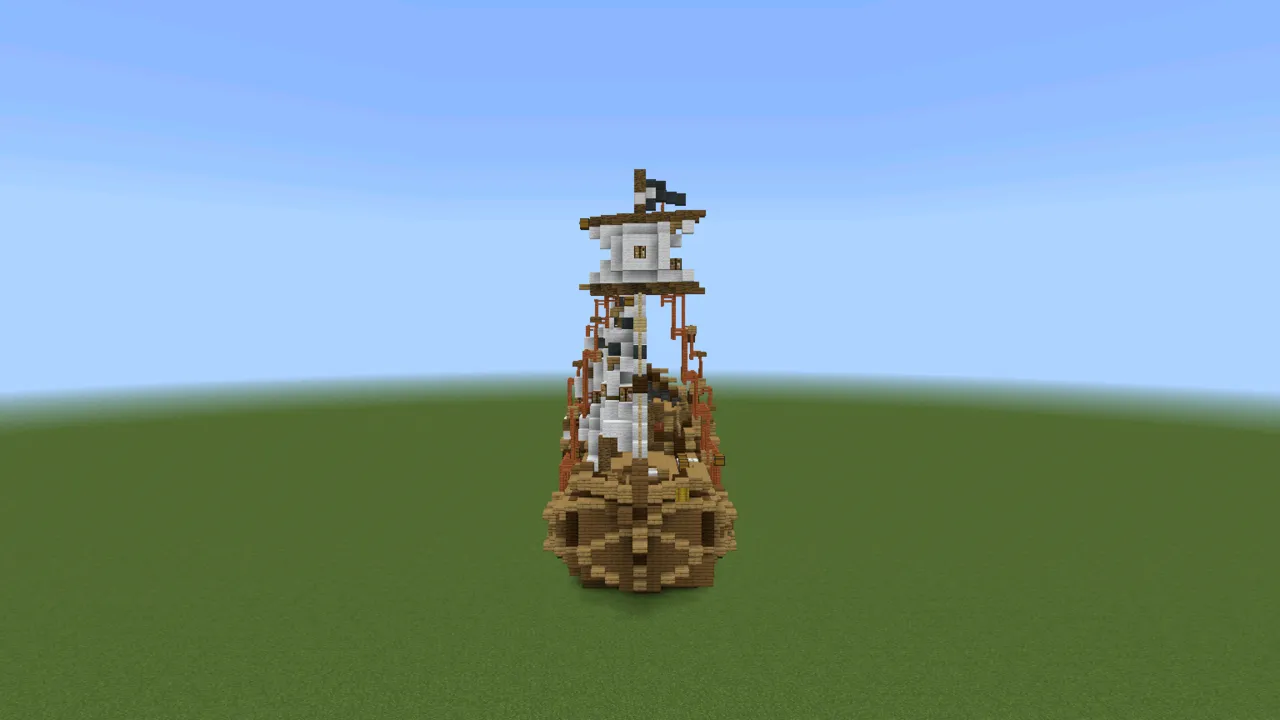 Wooden Sailing Vessel Display, ship, at eye level from the front