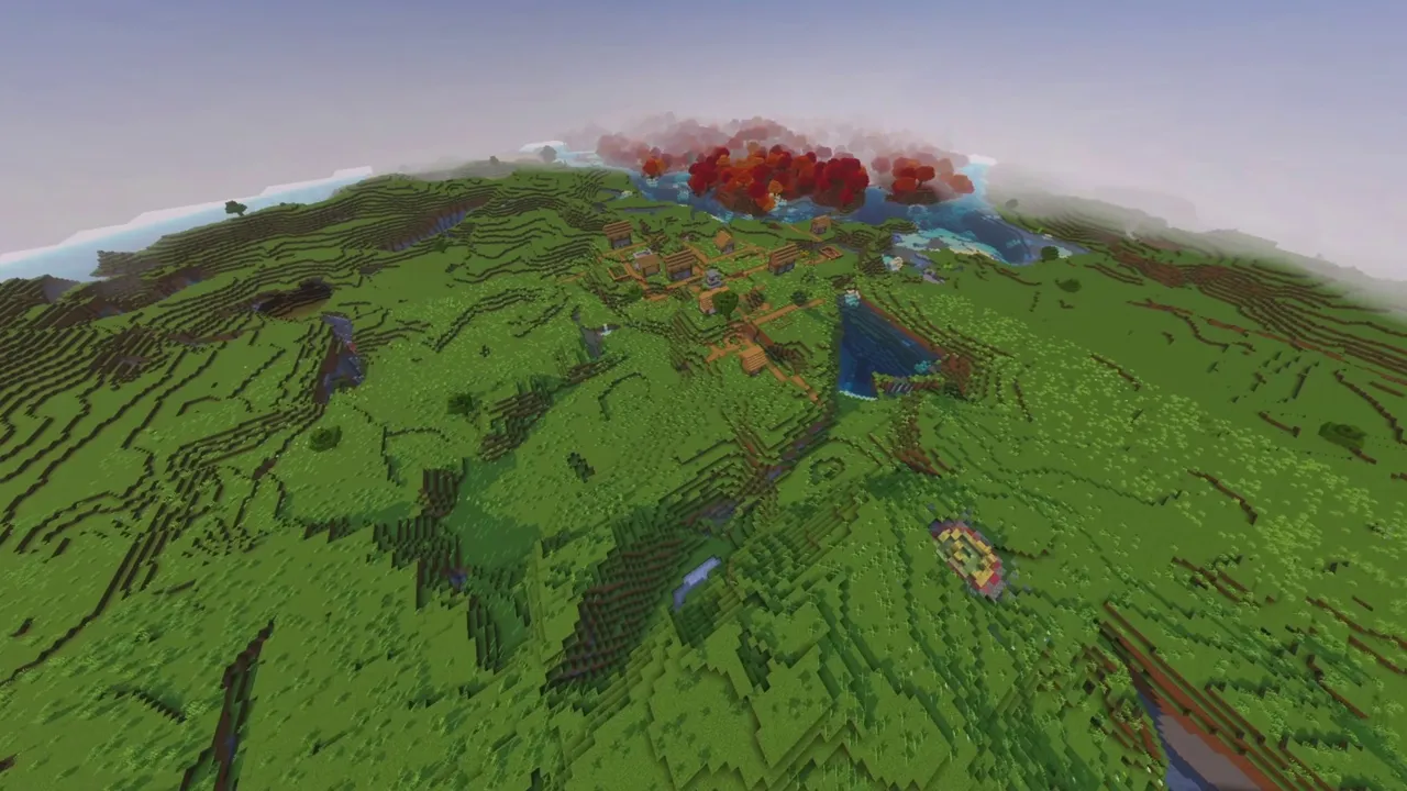 Endless Plains Village: farming village crops showing flat open fields for construction