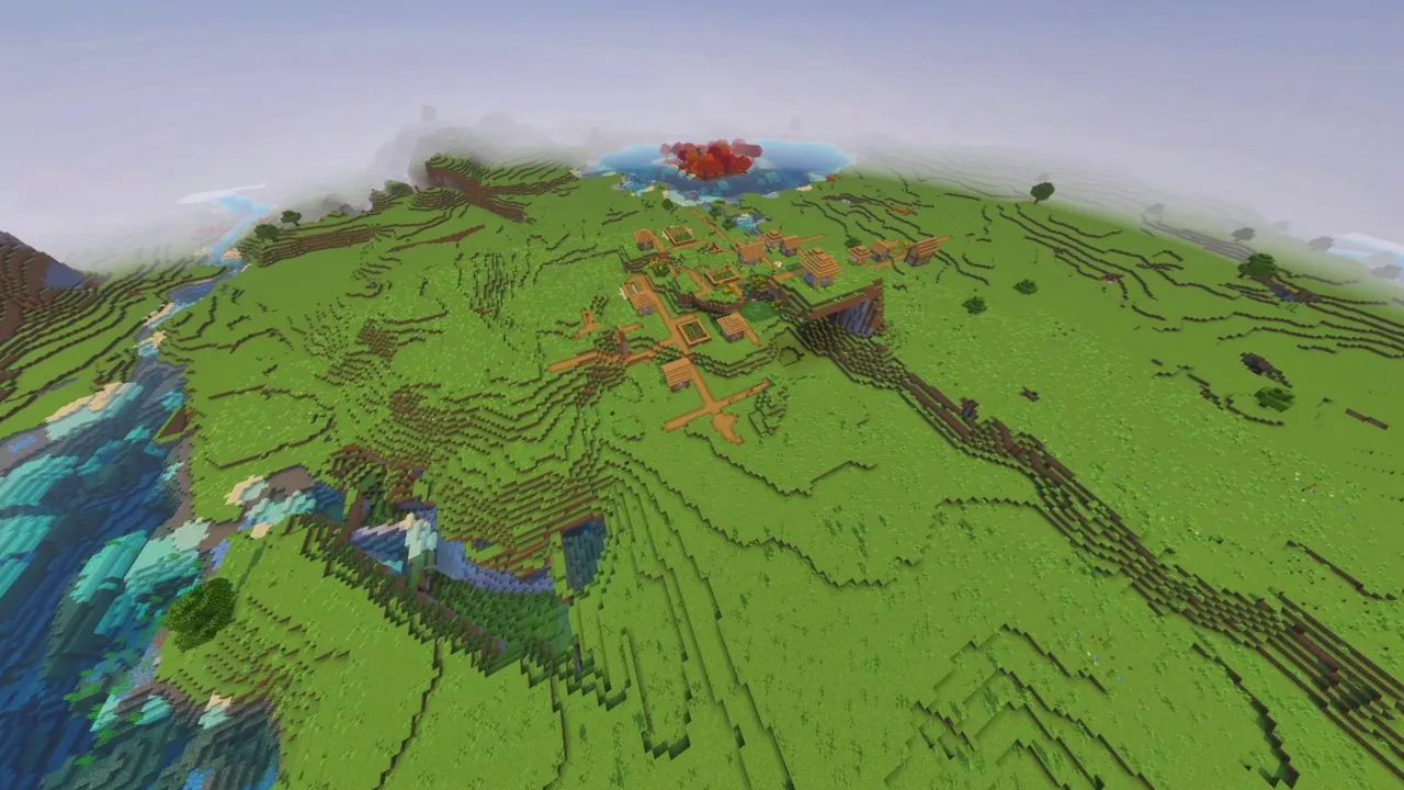 Wide Plains Village: wide plains village overview showing broad flat grasslands
