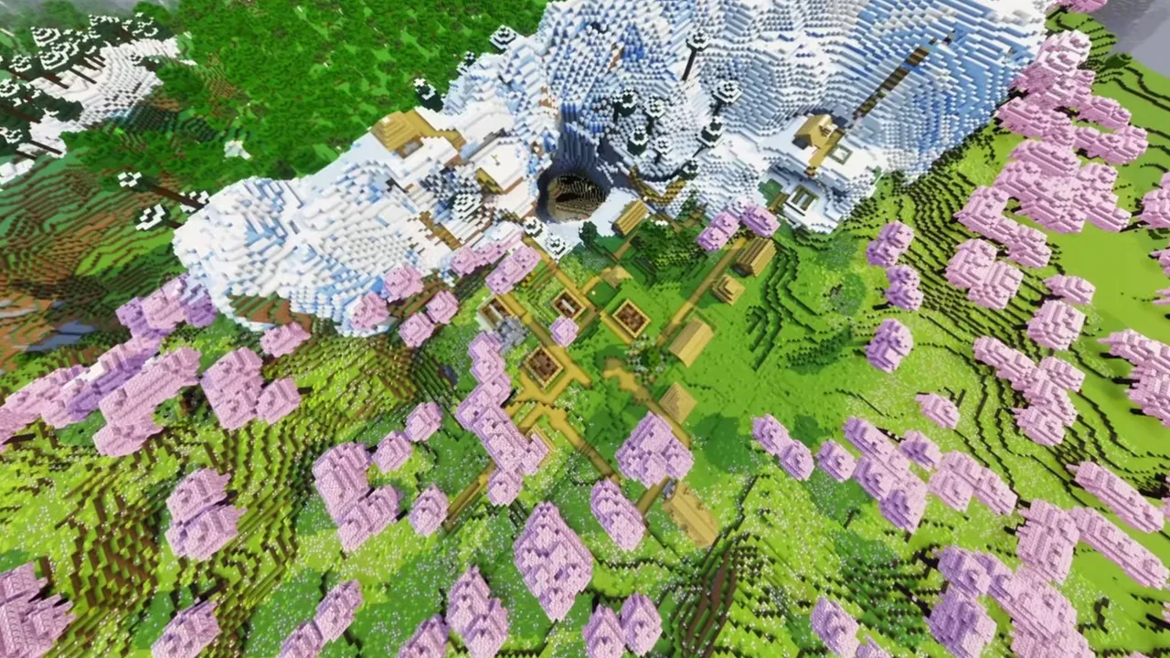 Blossom Giant Valley: landscape of blossom giant valley with surrounding mountains and trees