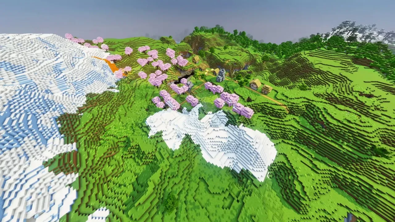 Snow Blossom Ridge: landscape of snow blossom ridge with surrounding mountains and trees