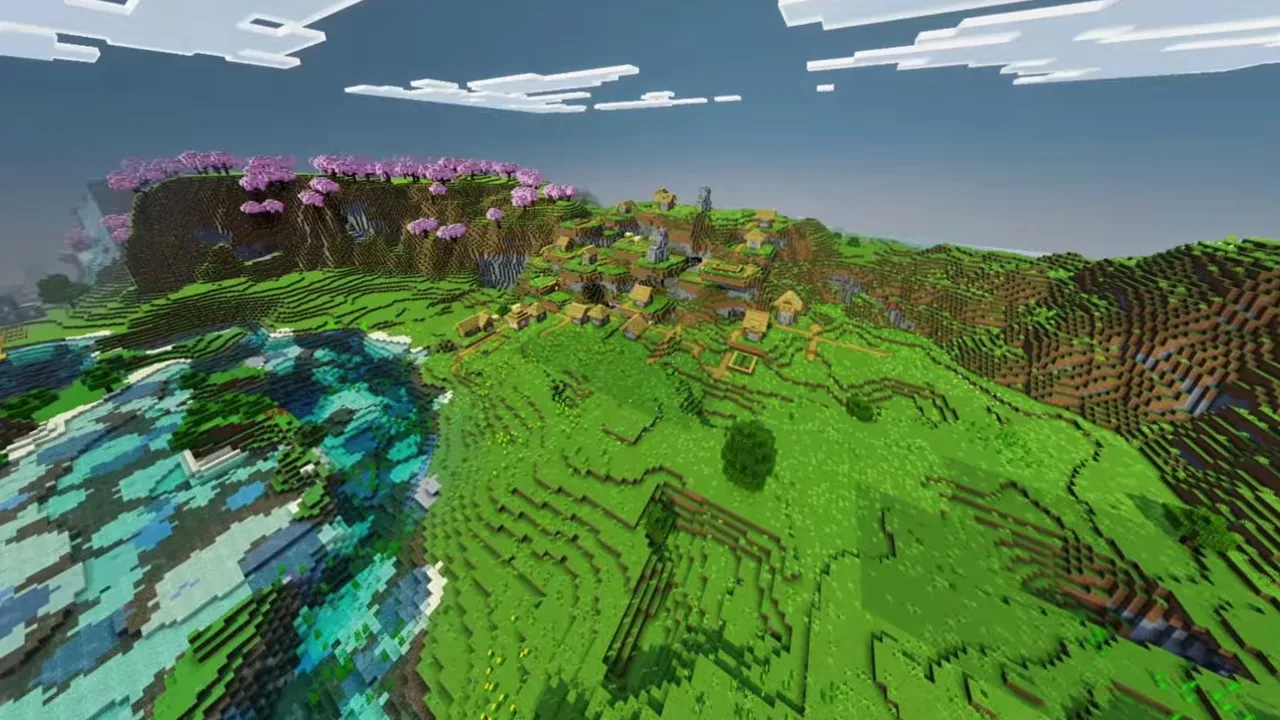 Twin Settlement Grove: landscape of twin settlement grove with surrounding mountains and trees