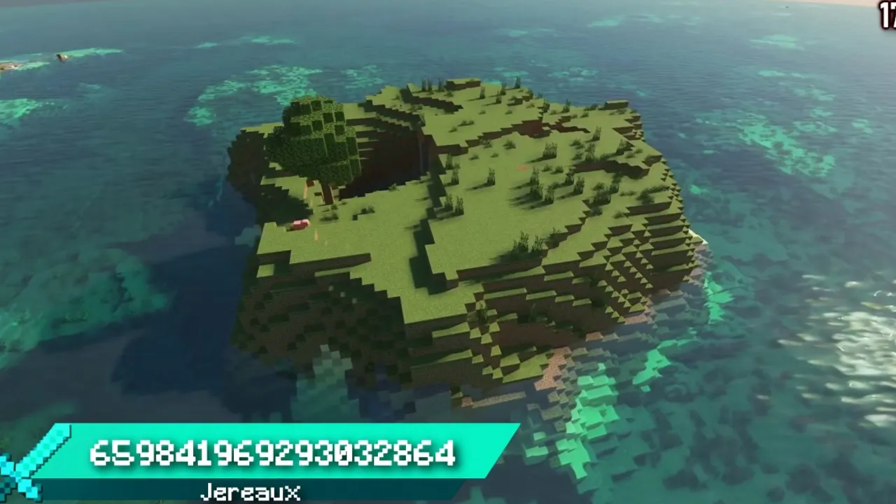 Lagoon Island with Hidden Interior Pool and Coral Coast: Green island basin with central pond and bright perimeter coral