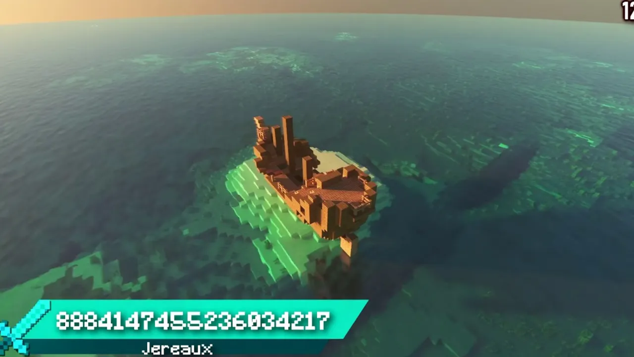 Intact Upright Shipwreck Anchored in Shallow Coral Gardens: Upright wooden shipwreck anchored on shallow sunny coral reef